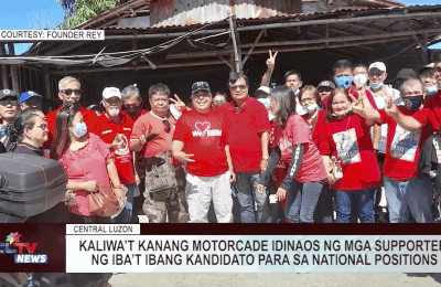 Kaliwa’t kanang motorcade idinaos ng mga supporter ng iba’t ibang kandidato para sa national positions