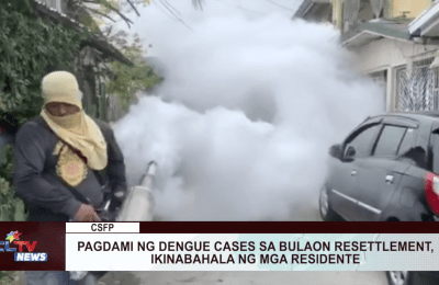 Pagdami ng dengue cases sa Bulaon Resettlement, ikinabahala ng mga residente