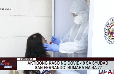 Aktibong kaso ng COVID-19 sa Syudad San Fernando, bumaba na sa 77