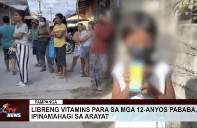 Libreng vitamins para sa mga 12-anyos pababa, ipinamahagi sa Arayat