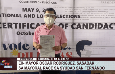 Ex-Mayor Oscar Rodriguez, sasabak sa mayoral race sa Syudad San Fernando