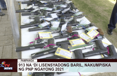 913 na ‘di lisensyadong baril, nakumpiska ng PNP ngayong 2021