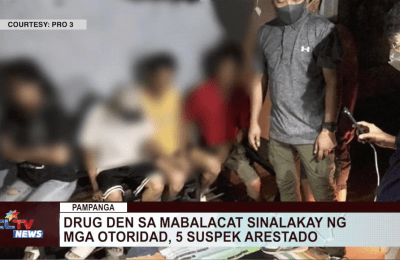 Drug den sa Mabalacat sinalakay ng mga otoridad, 5 suspek arestado