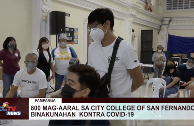 800 mag-aaral sa City College of San Fernando binakunahan  kontra COVID-19