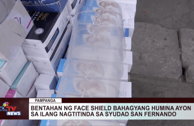 Bentahan ng face shield bahagyang humina ayon sa ilang nagtitinda sa Syudad San Fernando