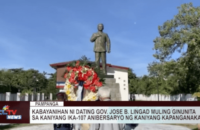 Kabayanihan ni dating Gov. Jose B. Lingad muling ginunita sa kaniyang ika-107 anibersaryo ng kaniyang kapanganakan