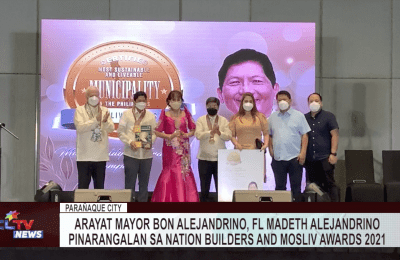 Arayat Mayor Bon Alejandrino, FL Madeth Alejandrino pinarangalan sa Nation Builders and Mosliv Awards 2021