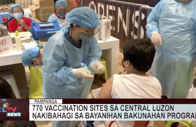 770 vaccination sites sa Central Luzon nakibahagi sa bayanihan bakunahan program