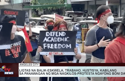 Ligtas na balik-eskwela, trabaho, hustisya, kabilang sa panawagan ng mga nagkilos-protesta ngayong Boni Day