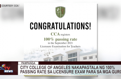 City College of Angeles nakapagtala ng 100% passing rate sa licensure exam para sa mga guro