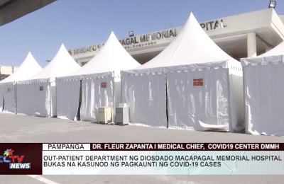 Out-patient department ng Diosdado Macapagal Memorial Hospital bukas na kasunod ng pagkaunti ng COVID-19 cases