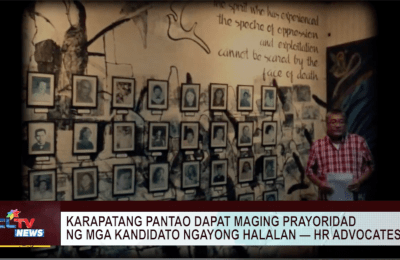 Karapatang pantao dapat maging prayoridad ng mga kandidato ngayong halalan ayon sa human rights advocates | CLTV News Clip