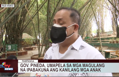 Gov. Pineda, umapela sa mga magulang na ipabakuna ang kanilang mga anak | CLTV News Clip