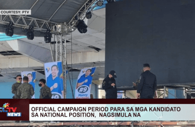 Official campaign period para sa mga kandidato sa national position,  nagsimula na | CLTV News Clip