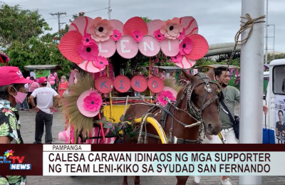 Mga supporters ni VP Leni at Sen. Kiko sa Pampanga nagdaos ng Calesa Caravan | CLTV News Clip