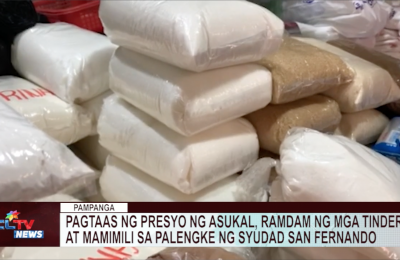 Pagtaas ng presyo ng asukal, ramdam ng mga tindera at mamimili sa palengke ng Syudad San Fernando | CLTV News Clip