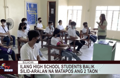 Ilang high school students balik-paraalan na matapos ang halos 2 taon | CLTV News Clip