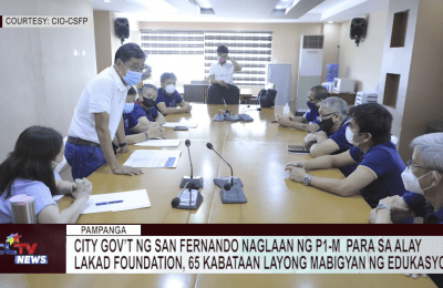 City gov’t ng San Fernando naglaan ng P1-M para sa Alay Lakad Foundation, 65 kabataan layong mabigyan ng edukasyon | CLTV News Clip