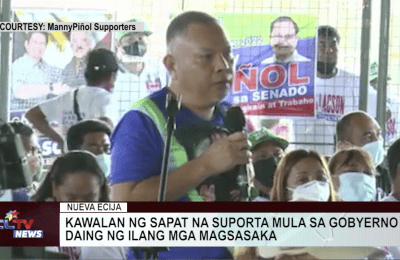 Kawalan ng sapat na suporta mula sa gobyerno daing ng ilang mga magsasaka | CLTV News Clip