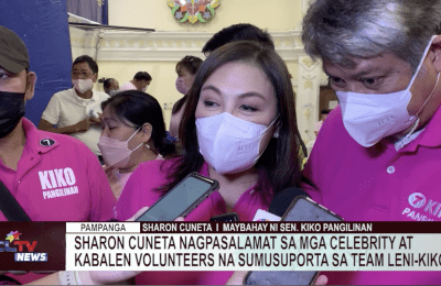 Sharon Cuneta nagpasalamat sa mga celebrity at kabalen volunteers na sumusuporta sa team Leni-Kiko | CLTV News Clip