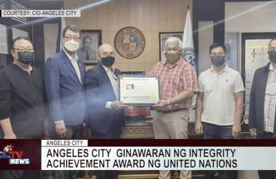 Angeles City  ginawaran ng Integrity Achievement Award ng United Nations | CLTV News Clip