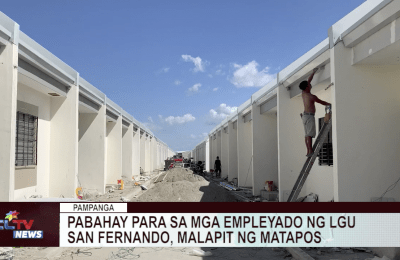 Pabahay para sa mga empleyado ng LGU San Fernando, malapit ng matapos | CLTV News Clip