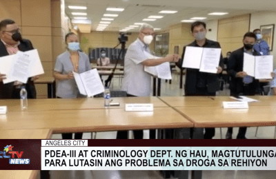 PDEA-III at Criminology Dept. ng HAU, magtutulungan para lutasin ang problema sa droga sa rehiyon | CLTV News Clip