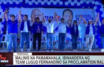 Malinis na pamamahala, ibinandera ng Team Lugud Fernandino sa proclamation rally