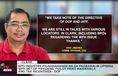 DOF | BPO industry pinaghahanda na sa pagbabalik-opisina, WFH set-up pwedeng ituloy pero mawawala ang tax incentives