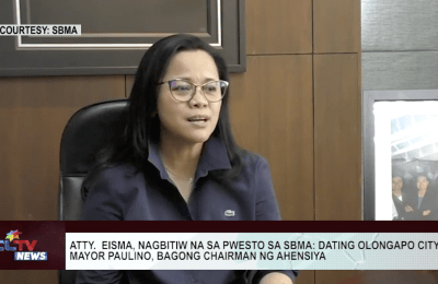 Atty.  Eisma, nagbitiw na sa pwesto sa SBMA: dating Olongapo City Mayor Paulino, bagong chairman ng ahensiya | CLTV News Clip