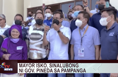 Mayor Isko, sinalubong ni Gov. Dennis Pineda sa Pampanga | CLTV News Clip