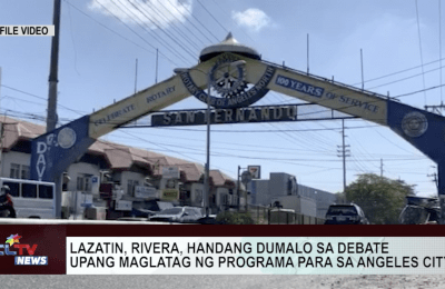 Lazatin, Rivera, handang dumalo sa debate upang maglatag ng programa para sa Angeles City | CLTV News Clip