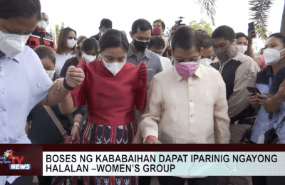 Boses ng kababaihan dapat iparinig ngayong halalan –women’s group | CLTV News Clip