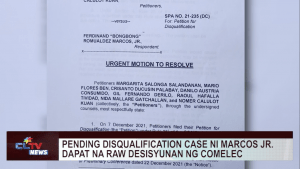 Pending disqualification case ni Marcos Jr. dapat na raw desisyunan ng COMELEC