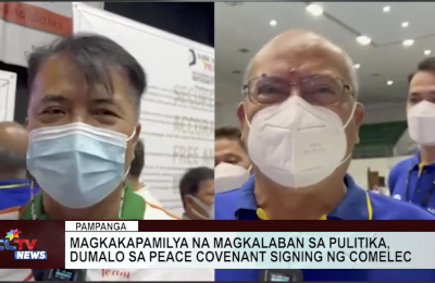 Magkakapamilya na magkalaban sa pulitika, dumalo sa Peace Covenant signing ng COMELEC | CLTV News Clip