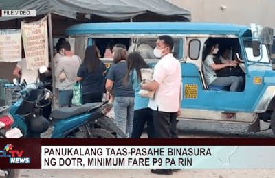 Panukalang taas-pasahe binasura ng DOTr, minimum fare ₱9 pa rin | CLTV News Clip