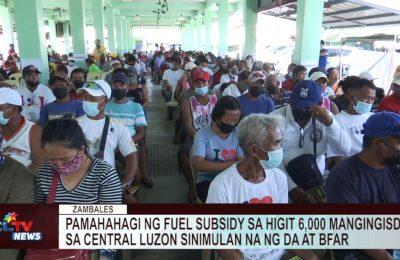 ZAMBALES | Pamahahagi ng fuel subsidy sa higit 6,000 mangingisda sa Central Luzon sinimulan na ng DA, BFAR