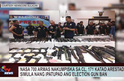 CENTRAL LUZON | Nasa 700 armas nakumpiska sa Central Luzon, 171 katao arestado simula nang ipatupad ang election gun ban