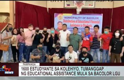 PAMPANGA | 1600 estudyante sa kolehiyo, tumanggap ng educational assistance mula sa Bacolor LGU