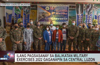 Ilang pagsasanay sa Balikatan military exercises 2022 gaganapin sa sa Central Luzon