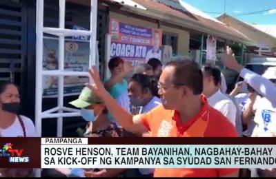 Rosve Henson, Team Bayanihan, nagbahay-bahay sa kick-off ng kampanya sa Siyudad San Fernando