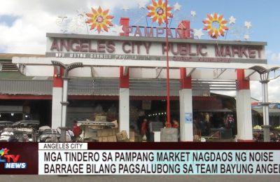 ANGELES CITY | Mga tindero sa Pampang Market nagdaos ng noise barrage bilang pagsalubong sa Team Bayung Angeles