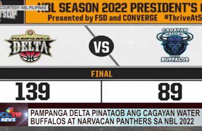 Pampanga Delta pinataob ang Cagayan Water Buffalos at Narvacan Panthers sa NBL 2022