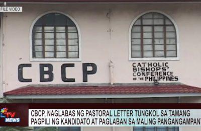 CBCP, naglabas ng pastoral letter tungkol sa tamang pagpili ng kandidato at paglaban sa maling pangangampanya