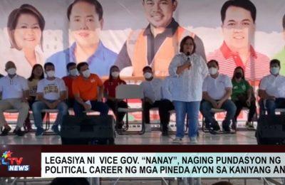 PAMPANGA | Legasiya ni Vice Gov. “Nanay” , naging pundasyon ng political career ng mga pineda ayon sa kaniyang anak