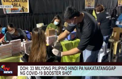 DOH: 33 milyong pilipino hindi pa nakatatanggap ng COVID-19 booster shot