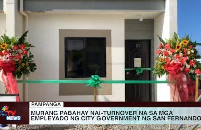 Murang pabahay nai-turnover na sa mga empleyado ng City Government ng San Fernando