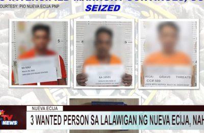 3 wanted person sa lalawigan ng Nueva Ecija, nahuli