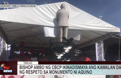 Bishop Ambo ng CBCP ikinadismaya ang kawalan daw ng respeto sa monumento ni Aquino