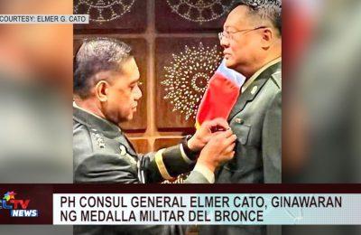 PH Consul General Elmer Cato, ginawaran ng medalla militar del bronce